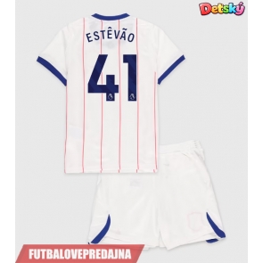 Lacne Dětský Futbalové dres Chelsea Estevao Willian #41 2026-27 Krátky Rukáv - Tretina (+ trenírky)